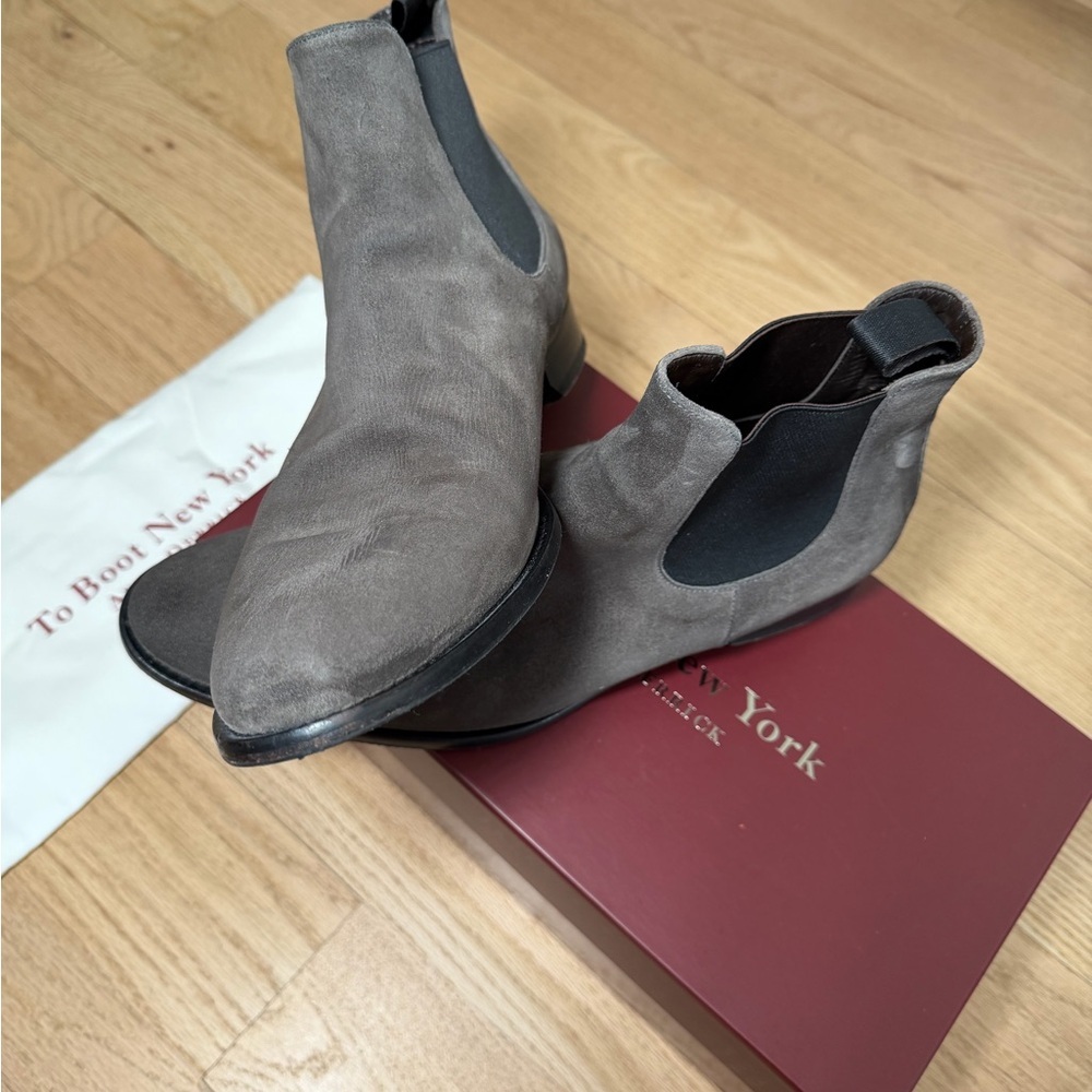 To Boot New York Men's Gray Chelsea Boots SZ 9.5